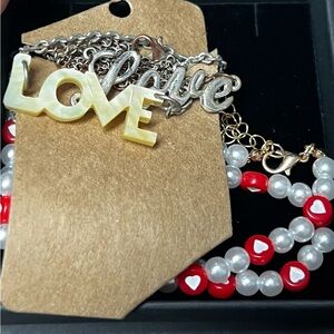 2/$10 all items marked $7 or less - Love 3 necklace set